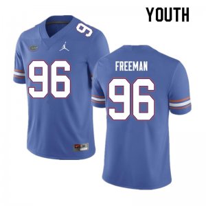 Youth Florida Gators #96 Travis Freeman NCAA Nike Blue Authentic Stitched College Football Jersey XUI3262FD